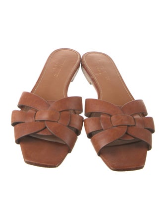 Saint Laurent Leather Slides