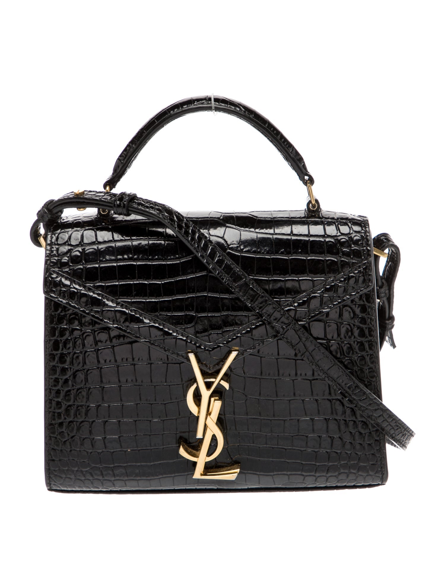 Saint Laurent Embossed Leather Cassandre