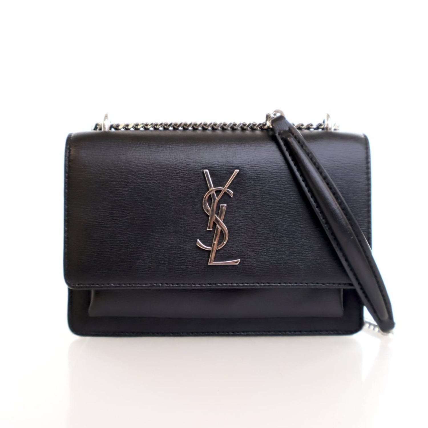Saint Laurent Calf Leather Sunset Flap Bag