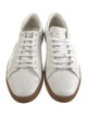 Saint Laurent Leather Embroidered Accent Sneakers