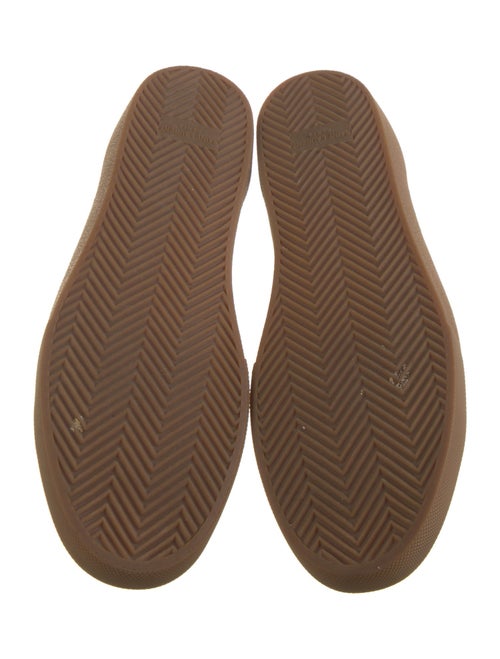 Saint Laurent Leather Embroidered Accent Sneakers