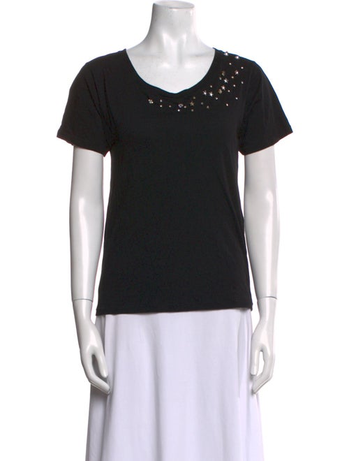 Saint Laurent Scoop Neck Short Sleeve T-Shirt