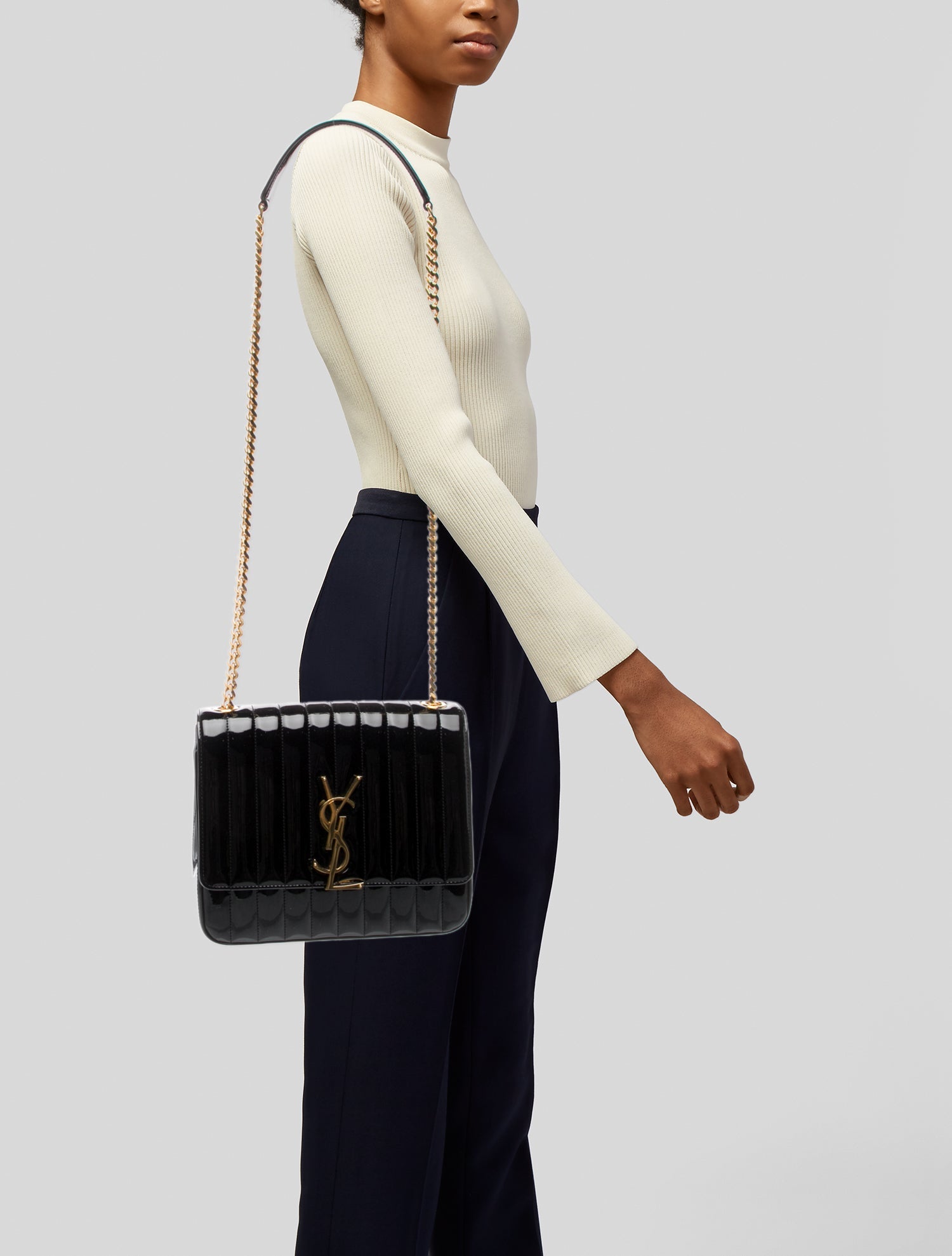 Saint Laurent Quilted Vicky Bag