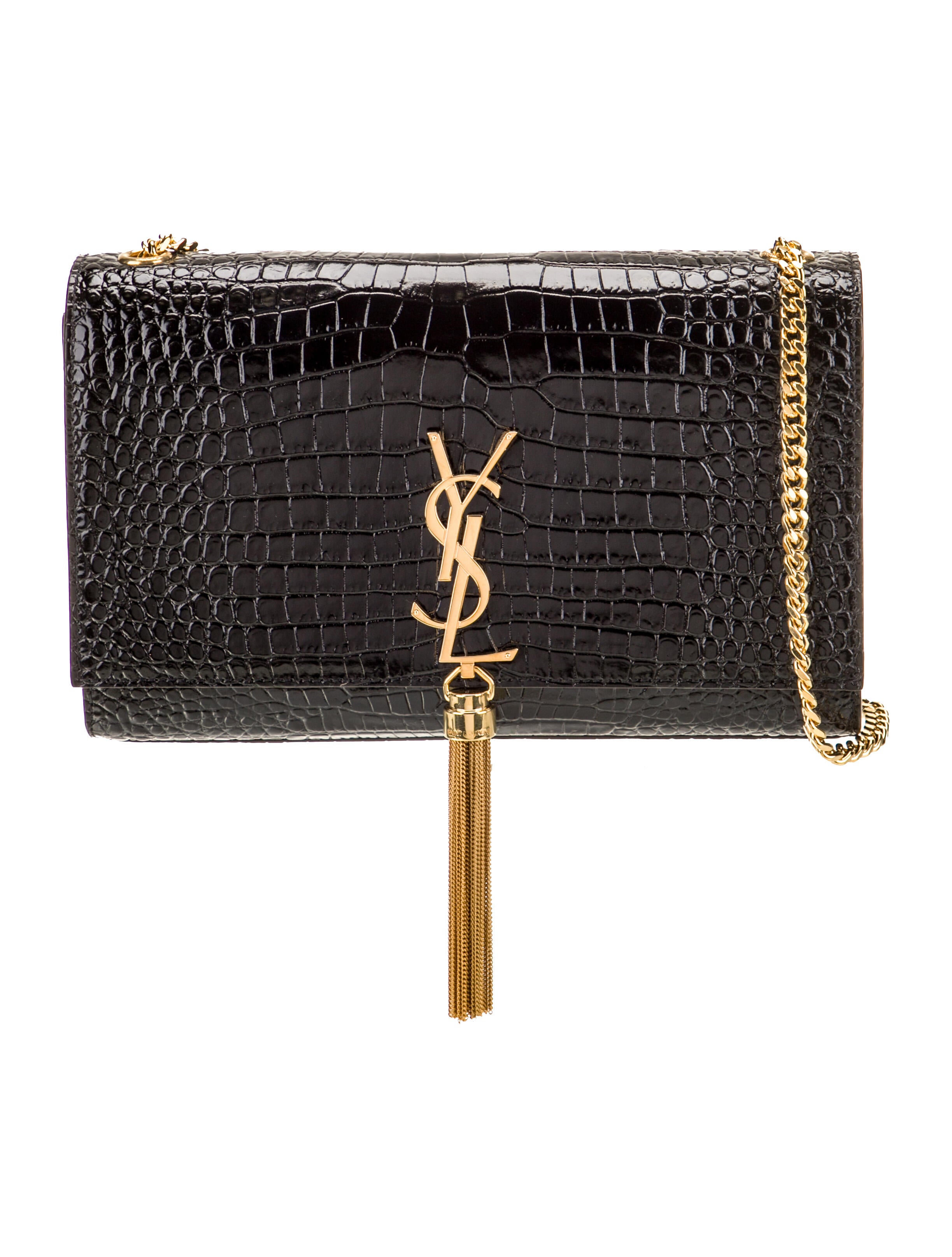 Saint Laurent Embossed Leather Clutch