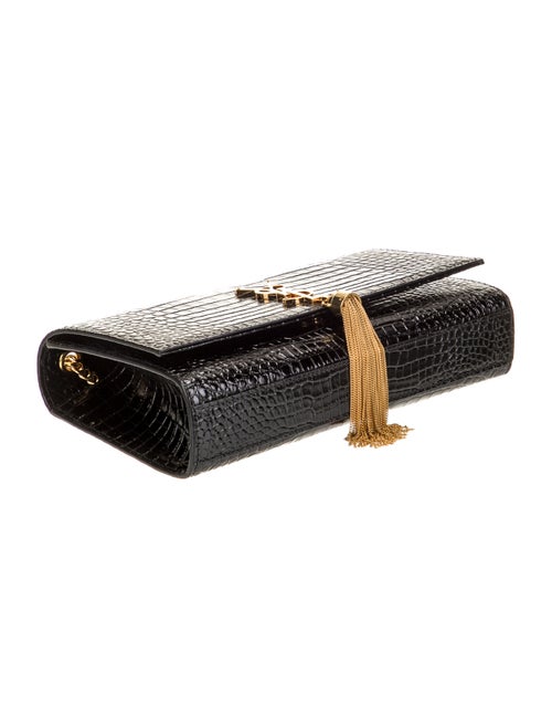 Saint Laurent Embossed Leather Clutch