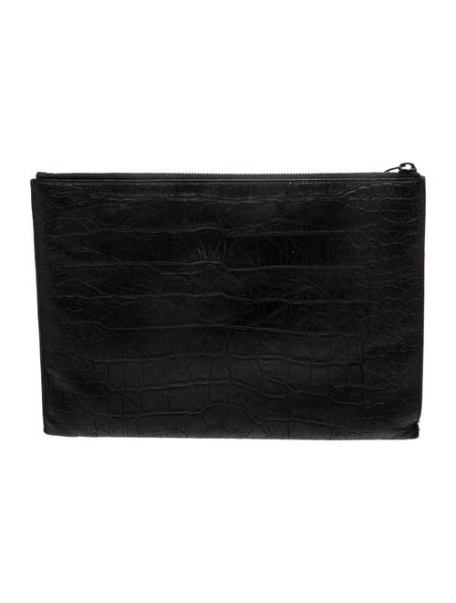 Saint Laurent Embossed Leather Clutch