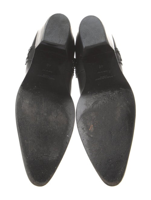 Saint Laurent Leather Studded Accents Combat Boots