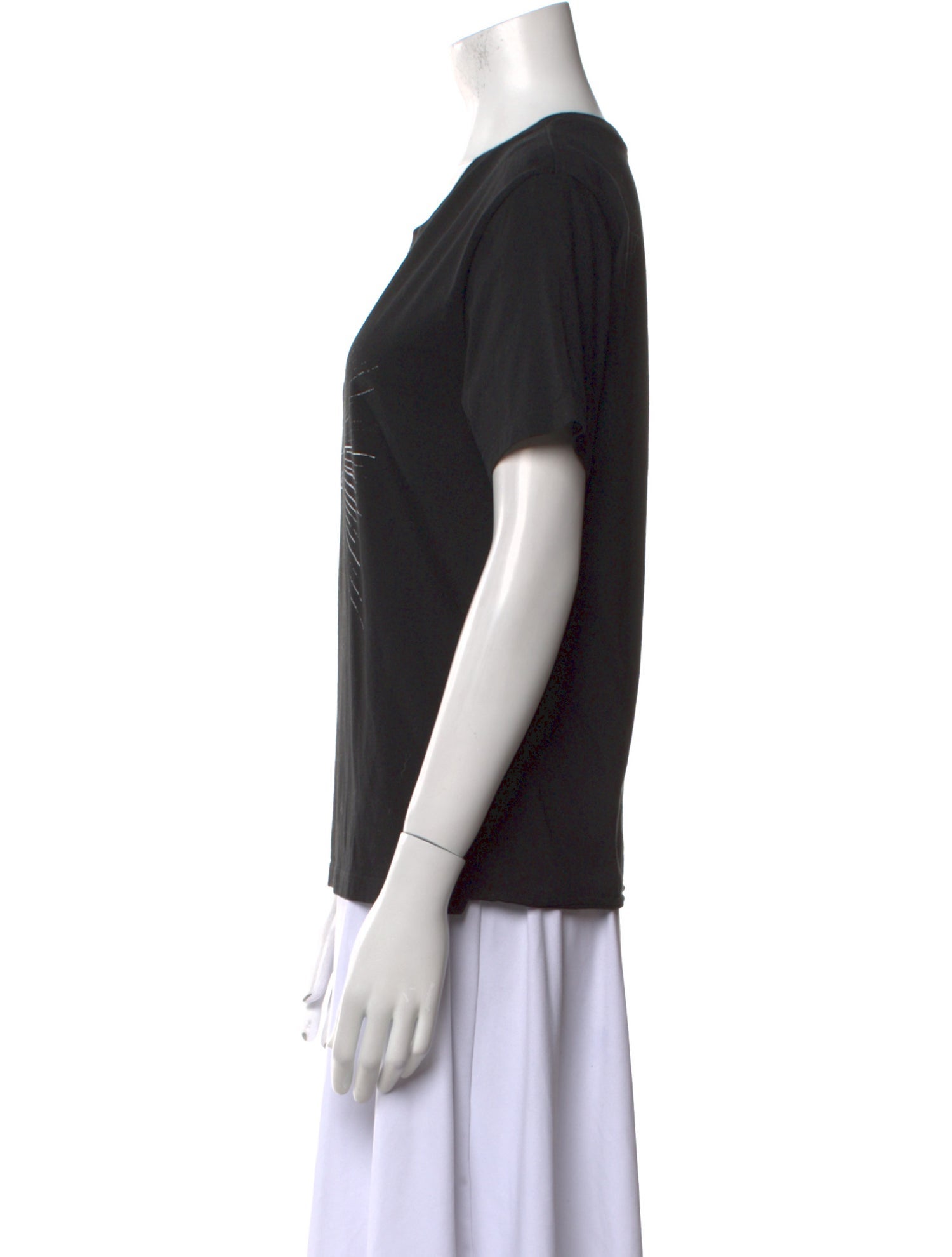 Saint Laurent Graphic Print Crew Neck T-Shirt