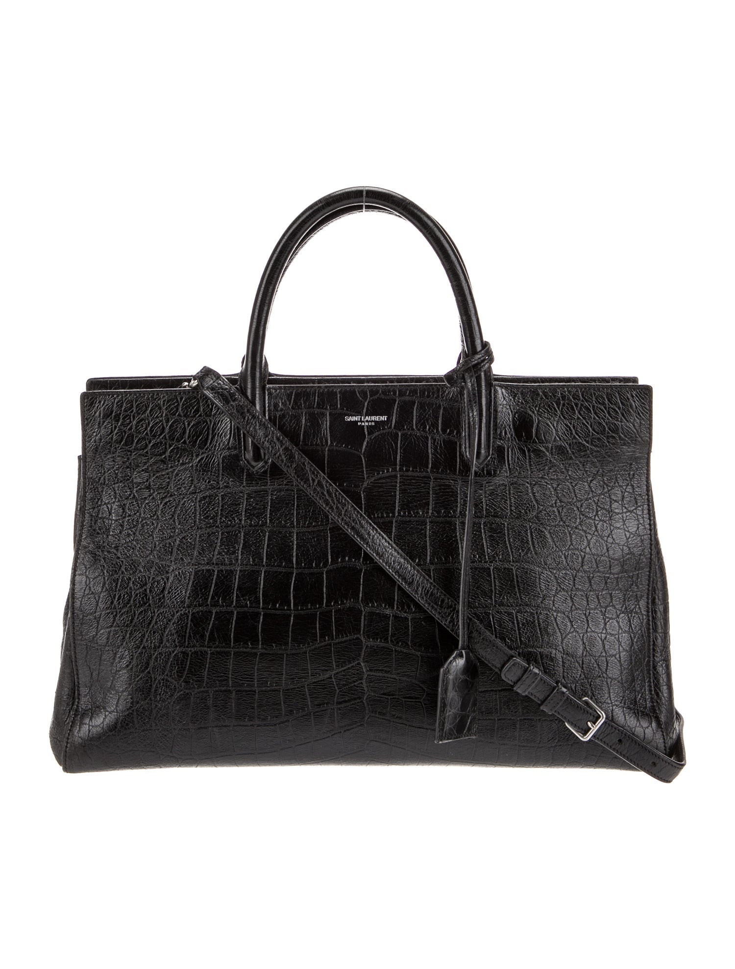 Saint Laurent Embossed Leather Rive Gauche Medium