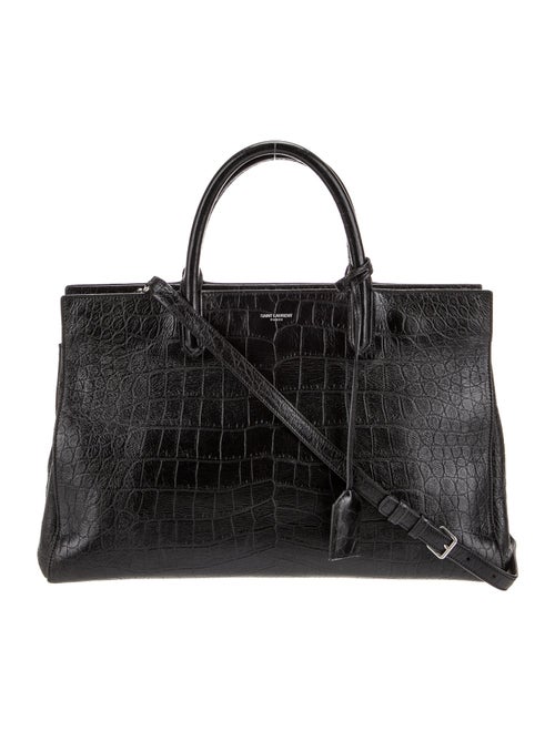 Saint Laurent Embossed Leather Rive Gauche Medium