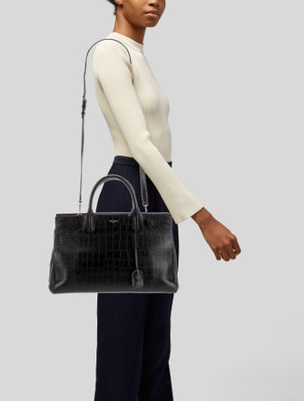 Saint Laurent Embossed Leather Rive Gauche Medium