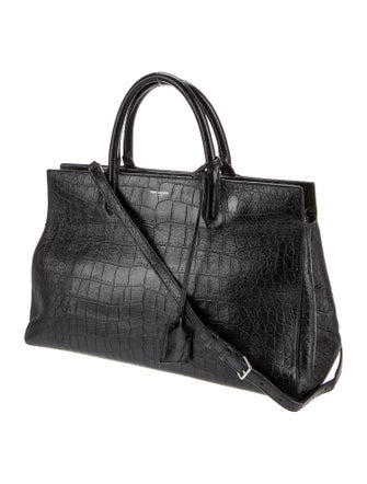 Saint Laurent Embossed Leather Rive Gauche Medium