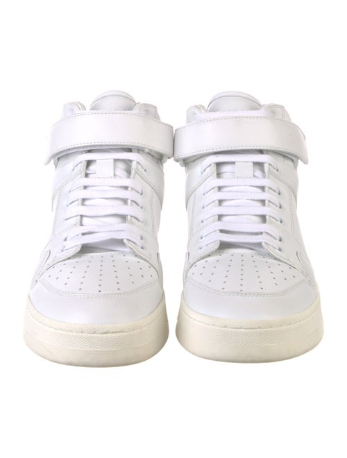 Saint Laurent Leather Studded Accents Sneakers