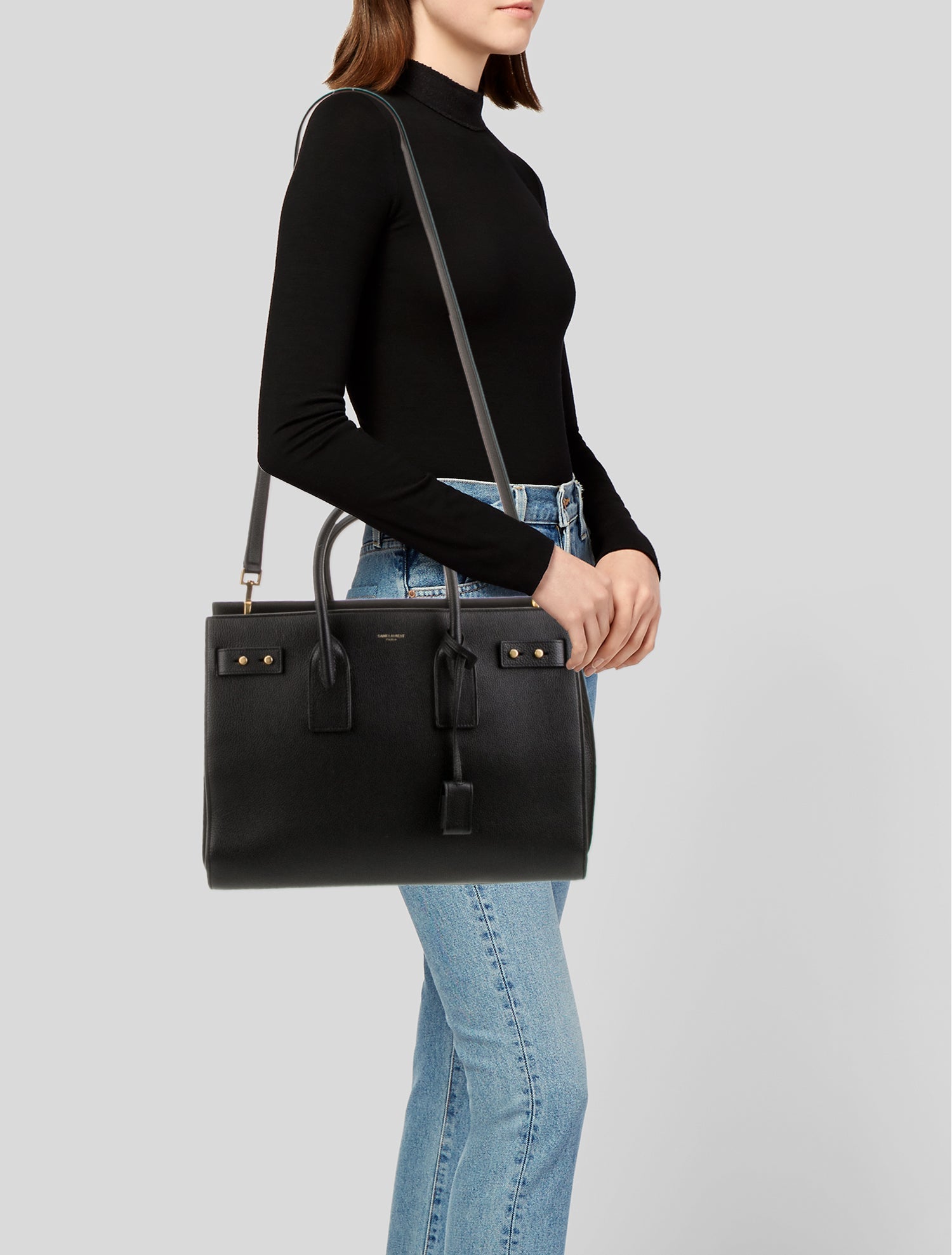 Saint Laurent Leather Sac De Jour Medium