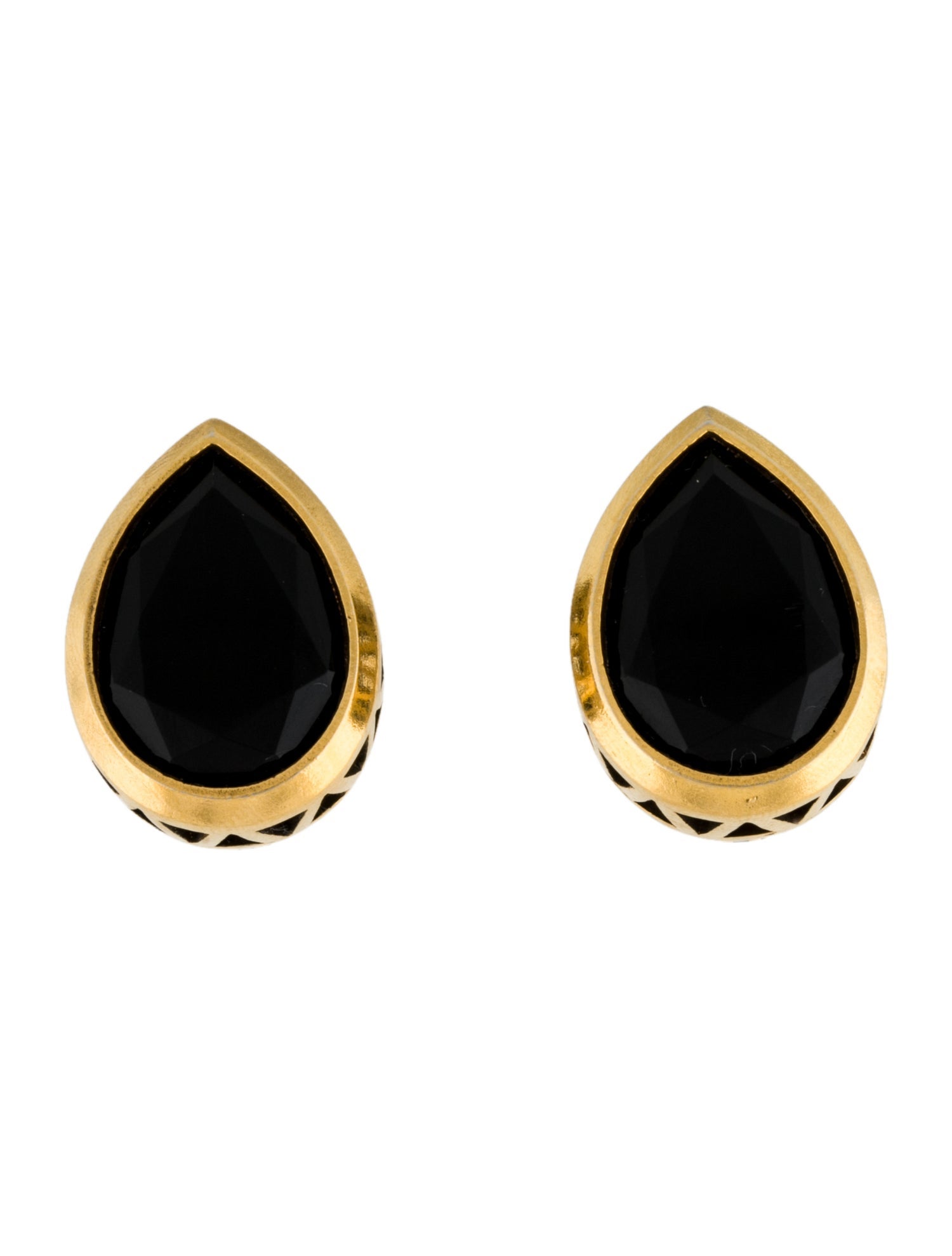 Saint Laurent Vintage Crystal Stud Clip-On Earrings