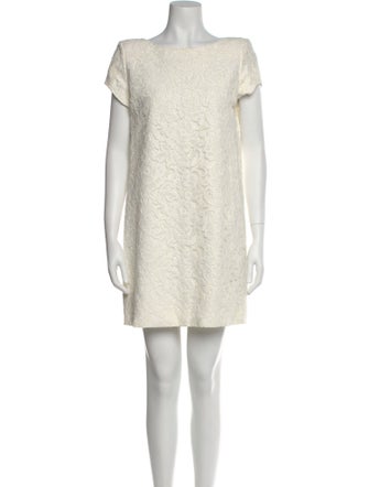 Saint Laurent Bateau Neckline Mini Dress