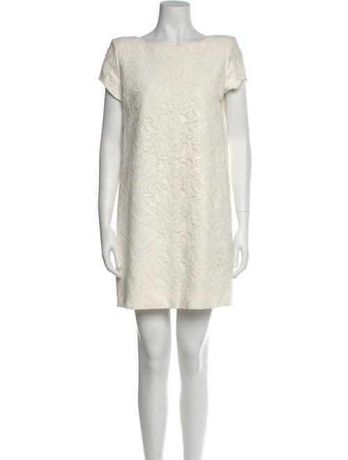 Saint Laurent Bateau Neckline Mini Dress