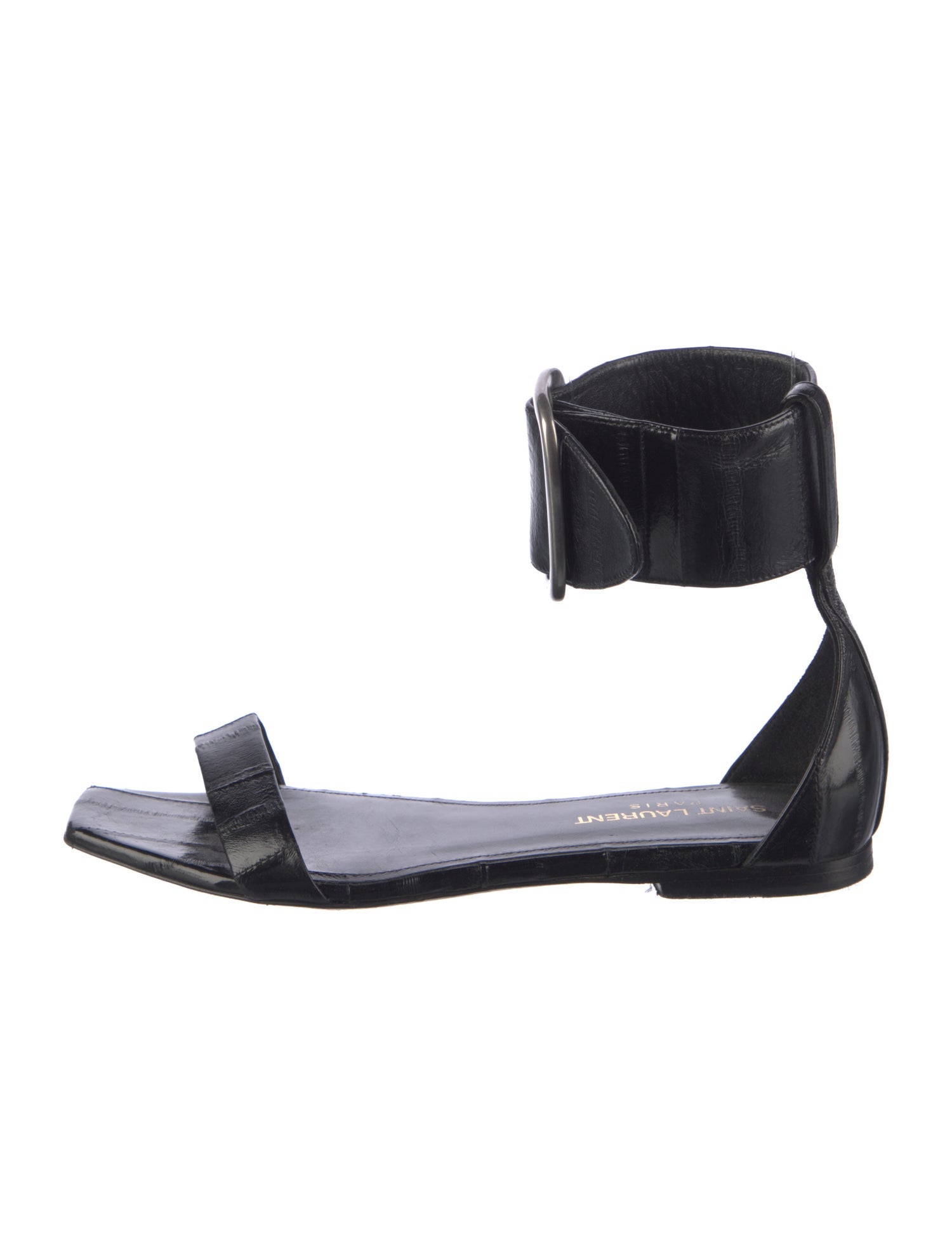 Saint Laurent Leather Studded Accents Sandals