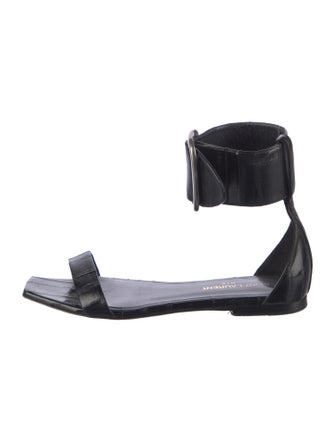 Saint Laurent Leather Studded Accents Sandals