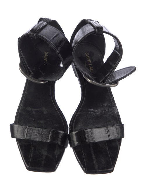 Saint Laurent Leather Studded Accents Sandals