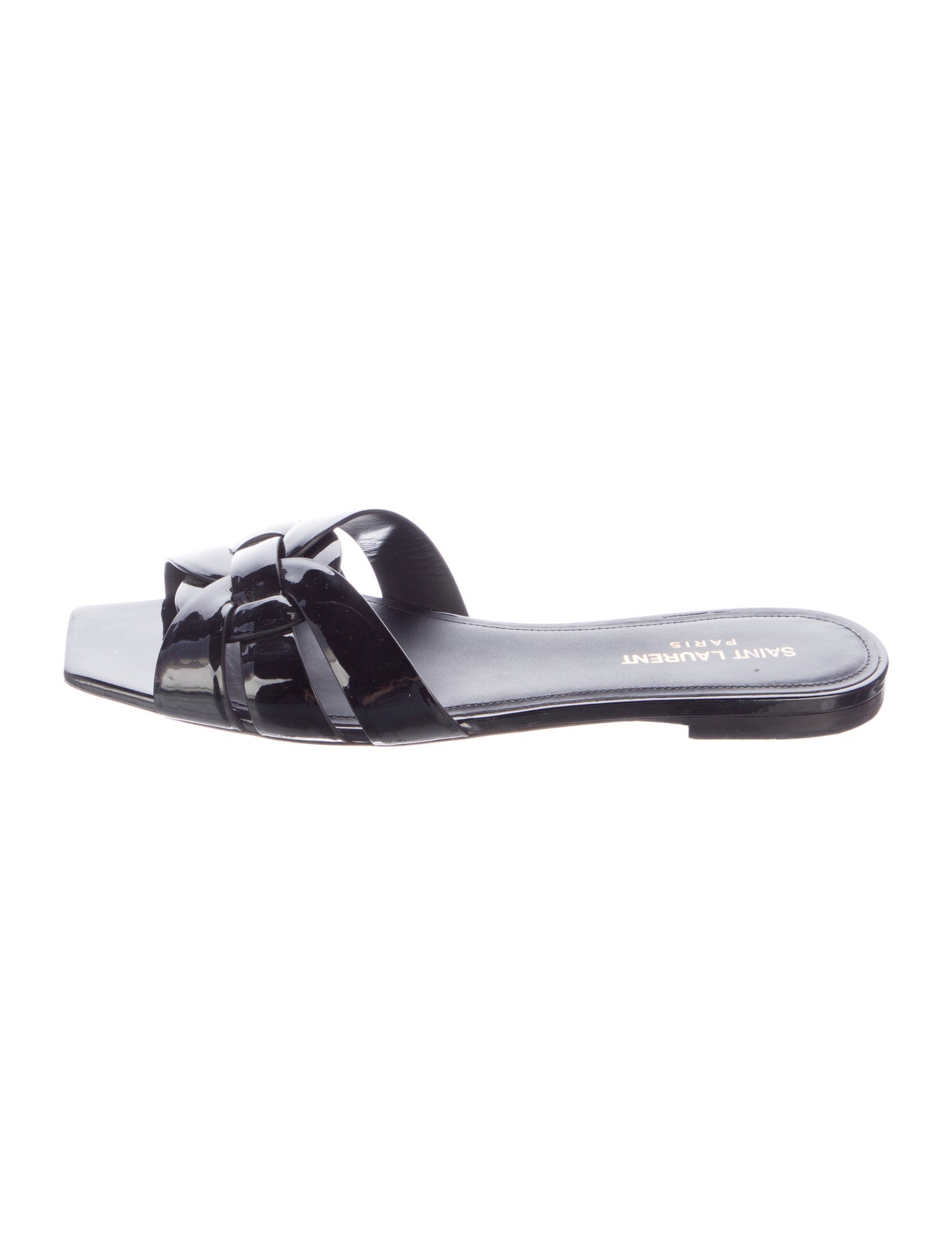 Saint Laurent Patent Leather Slides