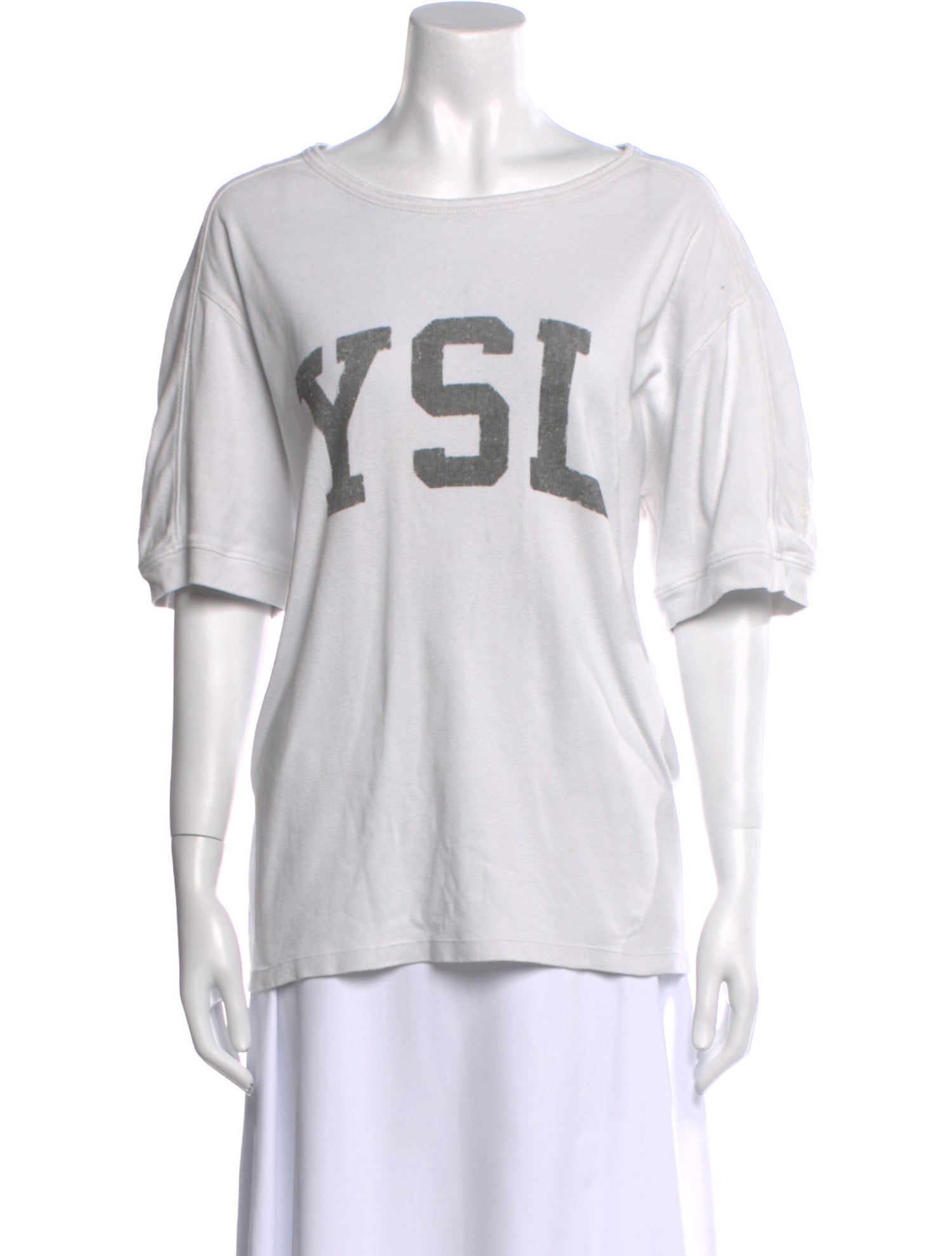 Saint Laurent Graphic Print Scoop Neck T-Shirt