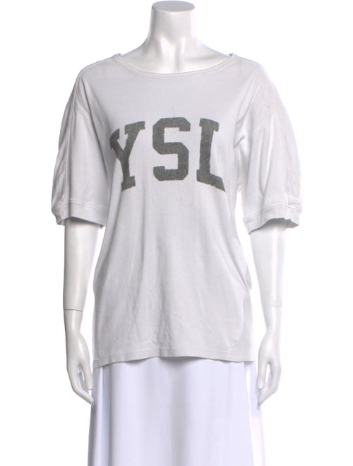Saint Laurent Graphic Print Scoop Neck T-Shirt