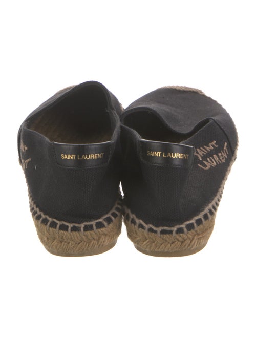 Saint Laurent Canvas Embroidered Accent Espadrilles