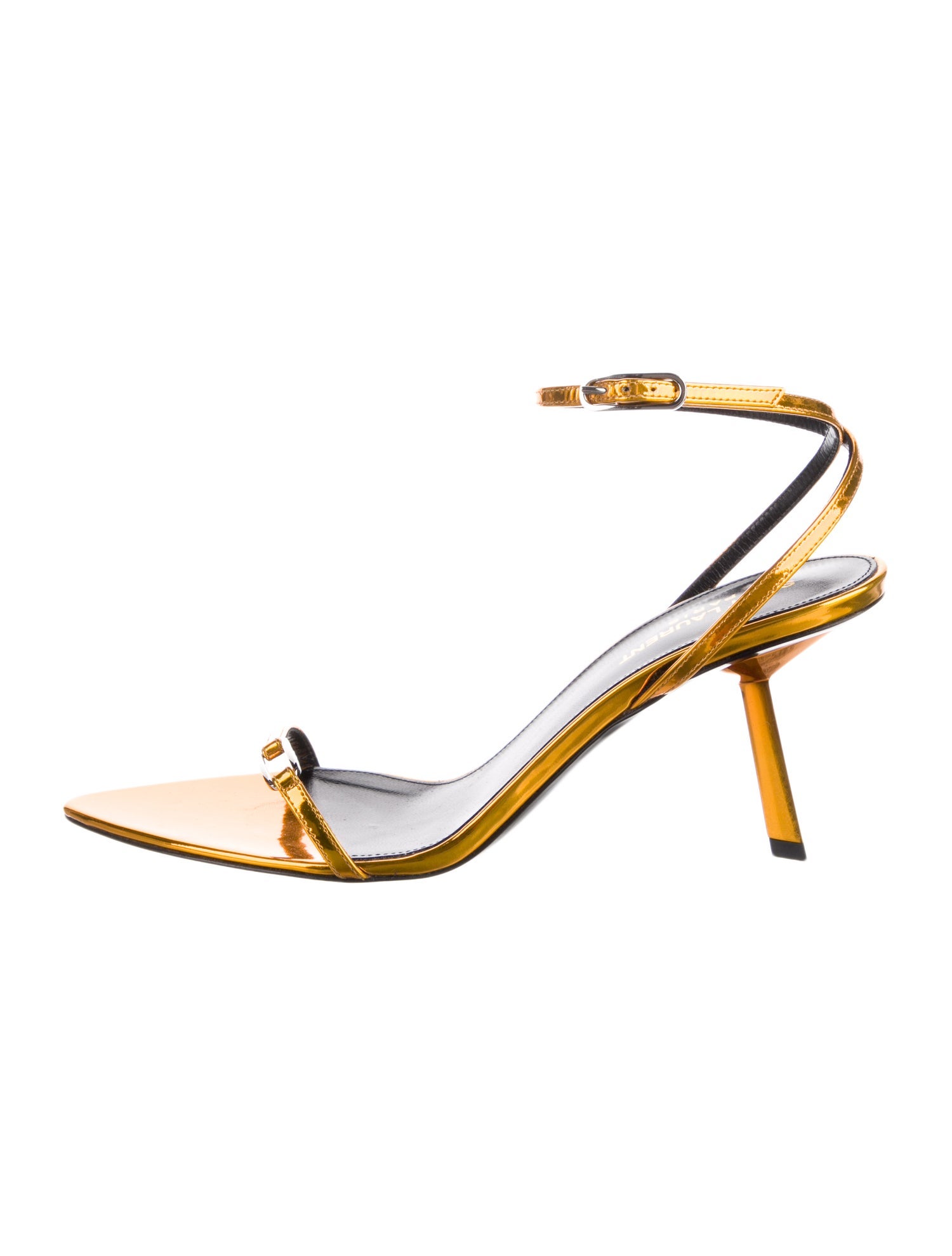 Saint Laurent Leather Leather Trim Embellishment Sandals