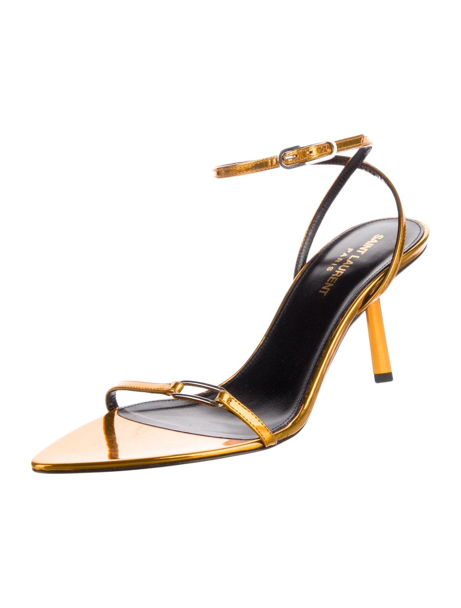 Saint Laurent Leather Leather Trim Embellishment Sandals