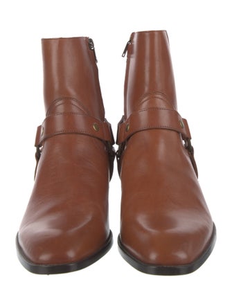 Saint Laurent Wyatt Harness Leather Boots