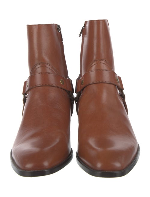Saint Laurent Wyatt Harness Leather Boots