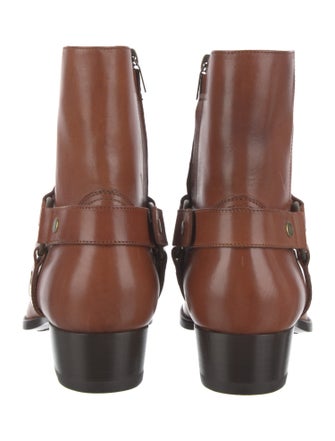 Saint Laurent Wyatt Harness Leather Boots