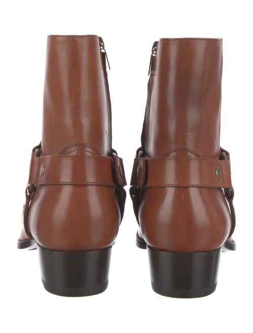 Saint Laurent Wyatt Harness Leather Boots