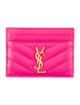 Saint Laurent Monogram Pattern Leather Card Holder