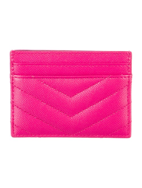 Saint Laurent Monogram Pattern Leather Card Holder