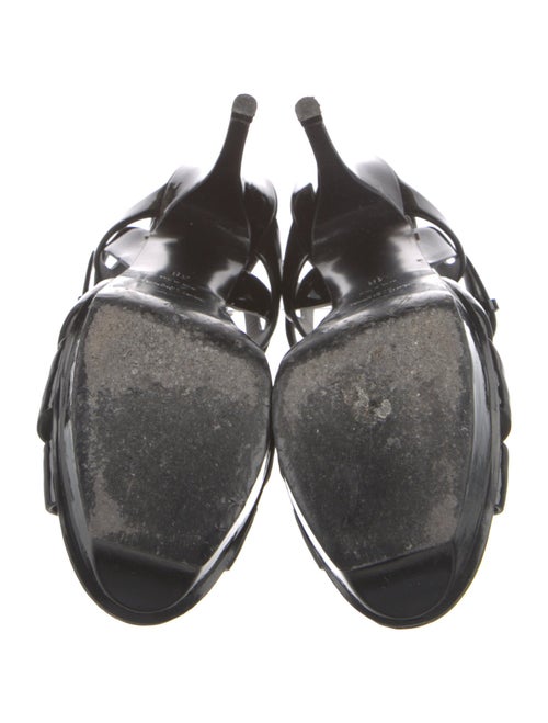 Saint Laurent Patent Leather T-Strap Sandals