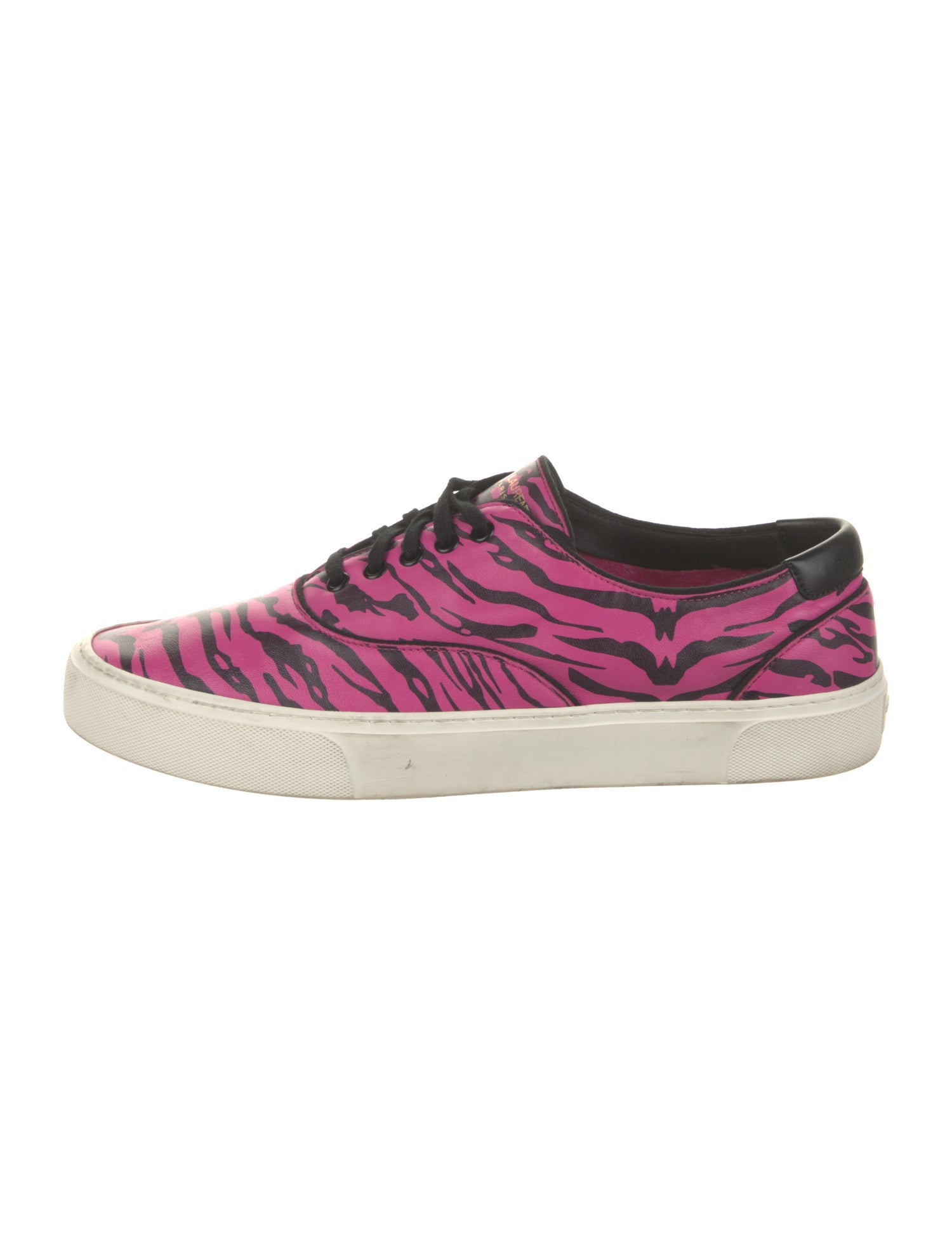 Saint Laurent Leather Animal Print Sneakers