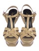 Saint Laurent Patent Leather T-Strap Sandals