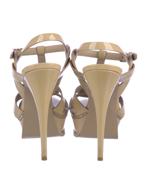Saint Laurent Patent Leather T-Strap Sandals
