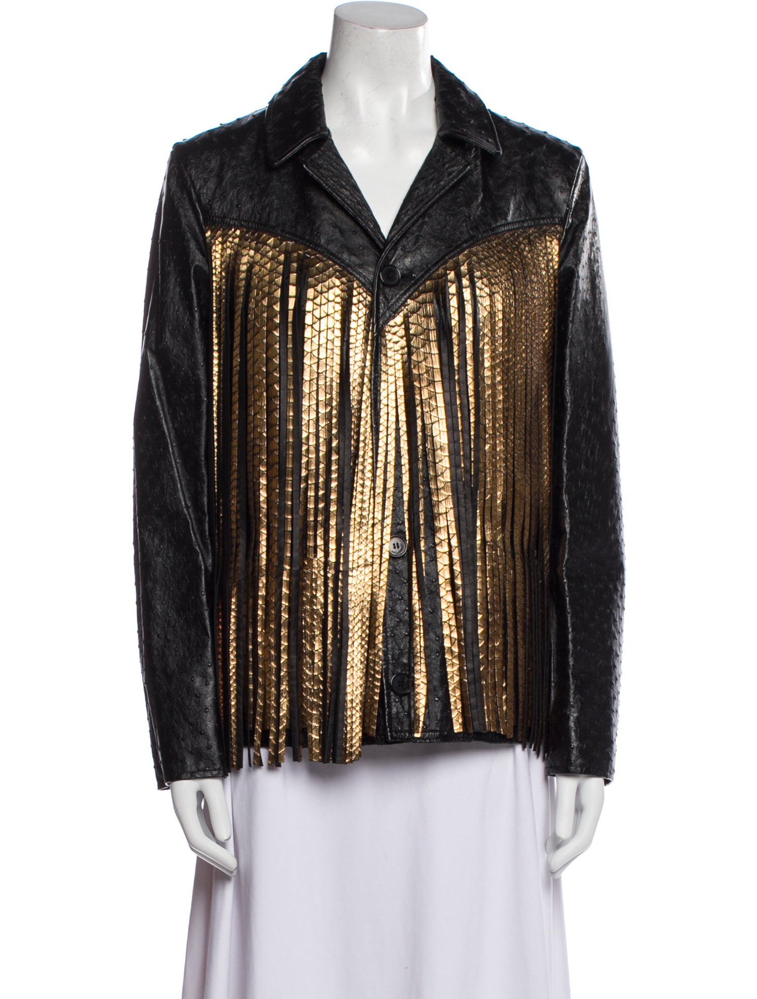 Saint Laurent 2016 Ostrich Moto Jacket