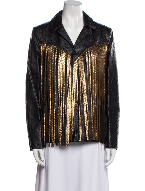 Saint Laurent 2016 Ostrich Moto Jacket
