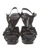 Saint Laurent Patent Leather T-Strap Sandals