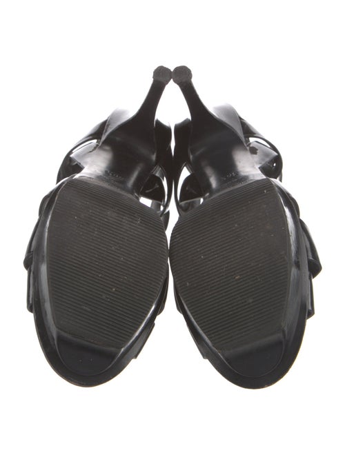 Saint Laurent Patent Leather T-Strap Sandals