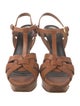 Saint Laurent Leather T-Strap Sandals