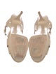 Saint Laurent Leather Cutout Accent T-Strap Sandals