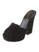 Saint Laurent Velvet Slides