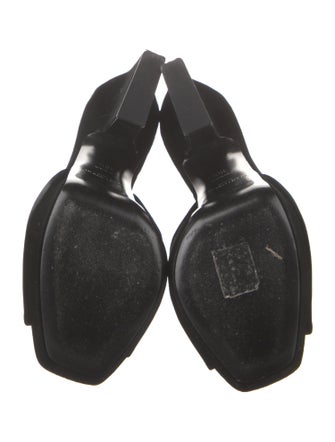 Saint Laurent Velvet Slides