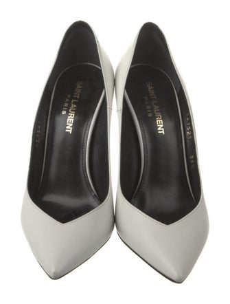 Saint Laurent Leather Crystal Embellishments Pumps