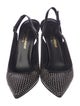 Saint Laurent Leather Studded Accents Slingback Pumps